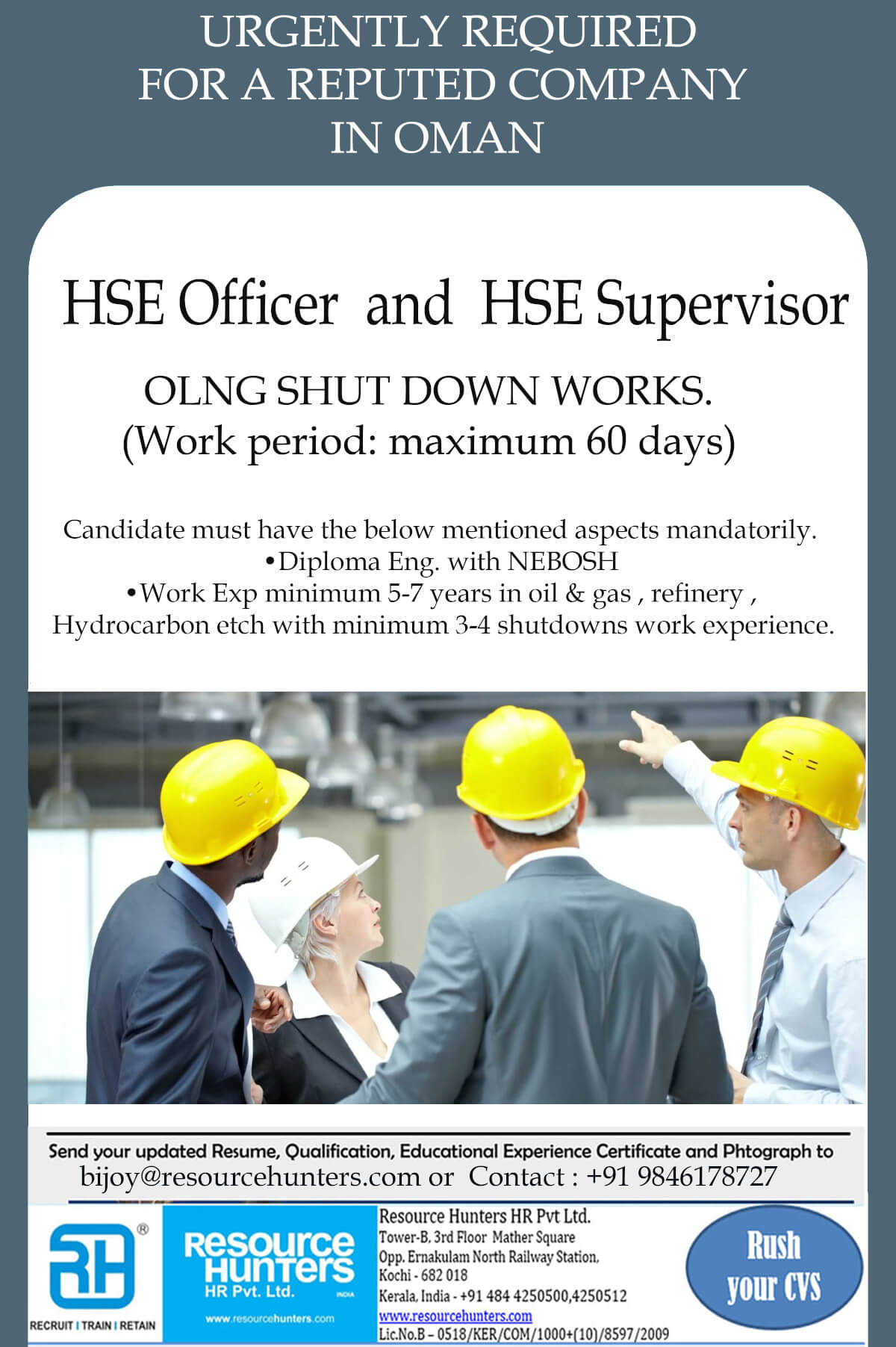  HSE Jobs In Oman Urgent Requirement